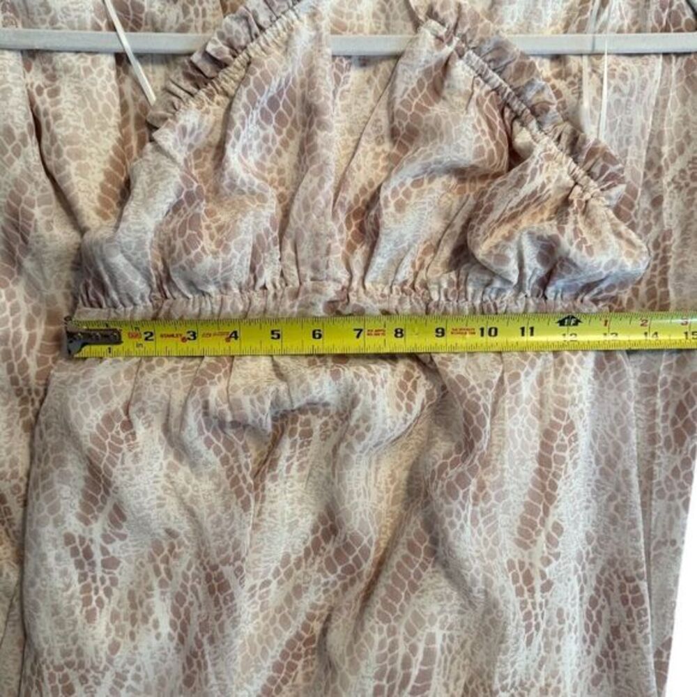 Lush Snake Python Print Halter Neck Maxi Sundress… - image 6